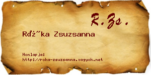 Róka Zsuzsanna névjegykártya